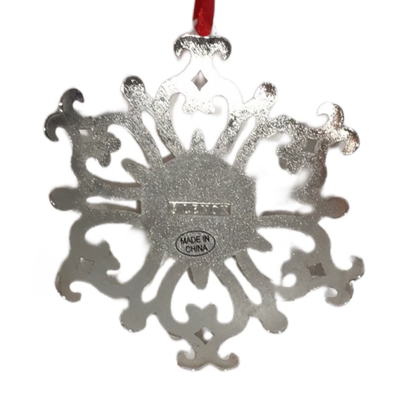 Bundle of 3 Lenox Bejeweled Tree Ornaments, Red/Purple/Blue Set in Silverplate - Picture 3 of 9